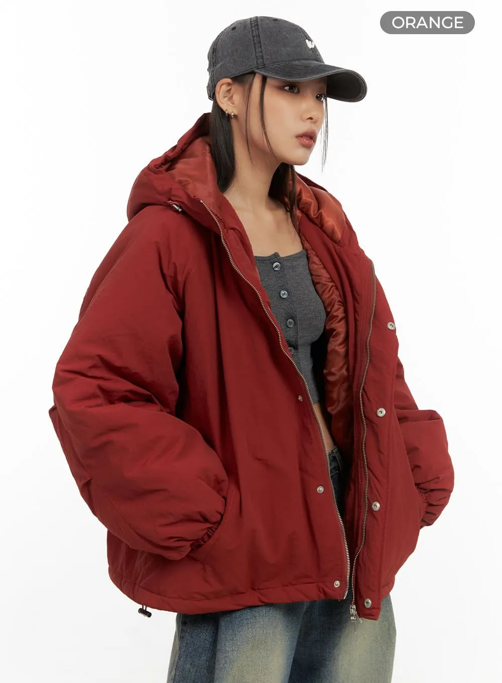 Oversized Hooded Puffer Jacket CO424