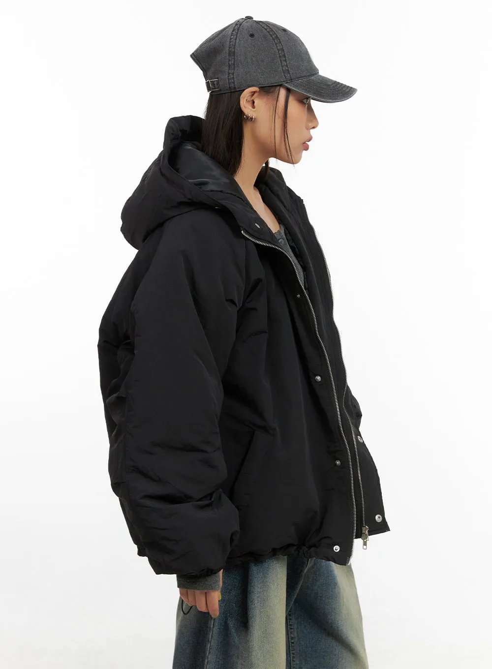 Oversized Hooded Puffer Jacket CO424