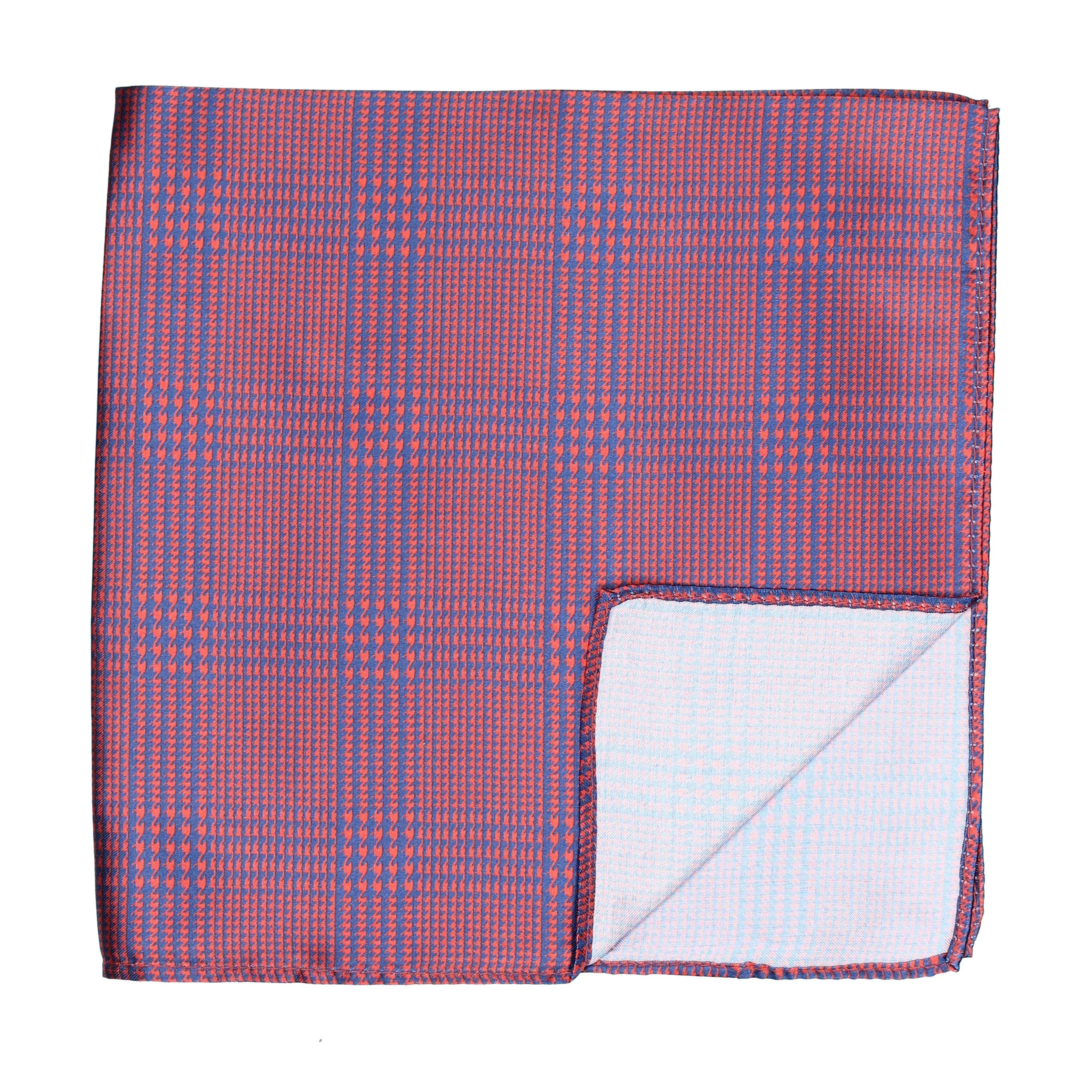 Peluche PolySilk Broad Checkered Design Pocket Square For Men