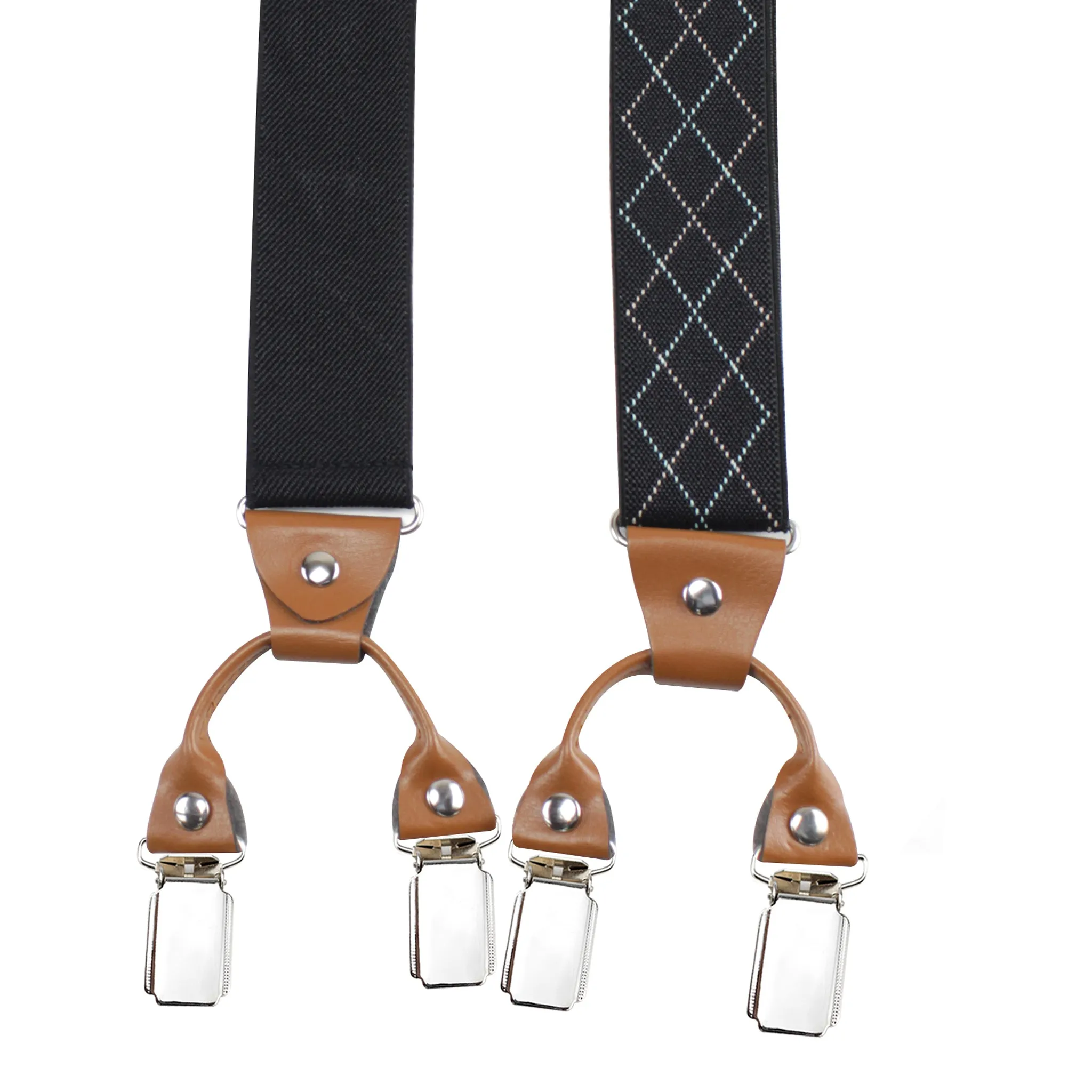 Peluche Regal Grip Black "Y Back" 6 Clips Suspender (Strap Width- 3.5cm)