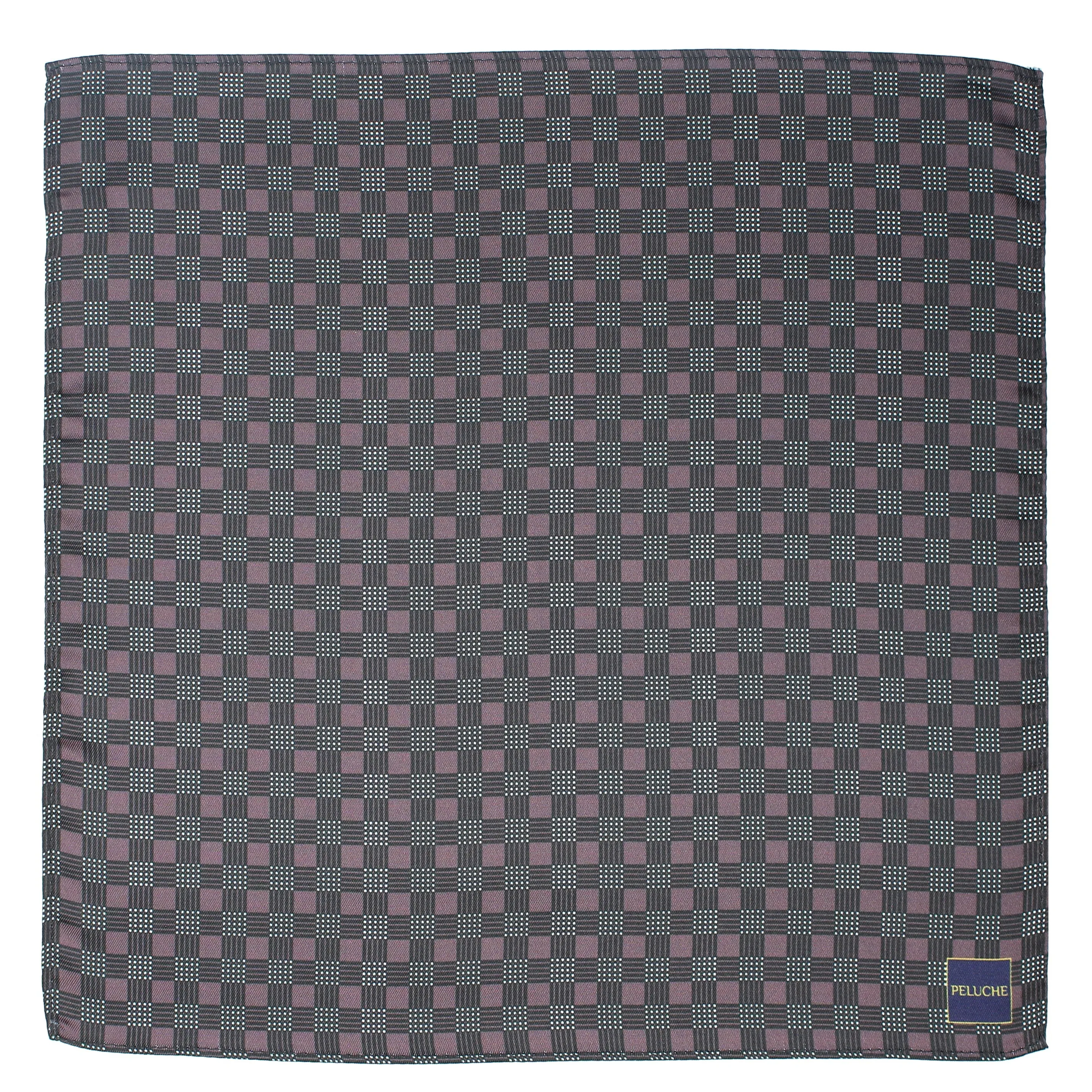 Peluche Solid Checkered Pocket Square For Men