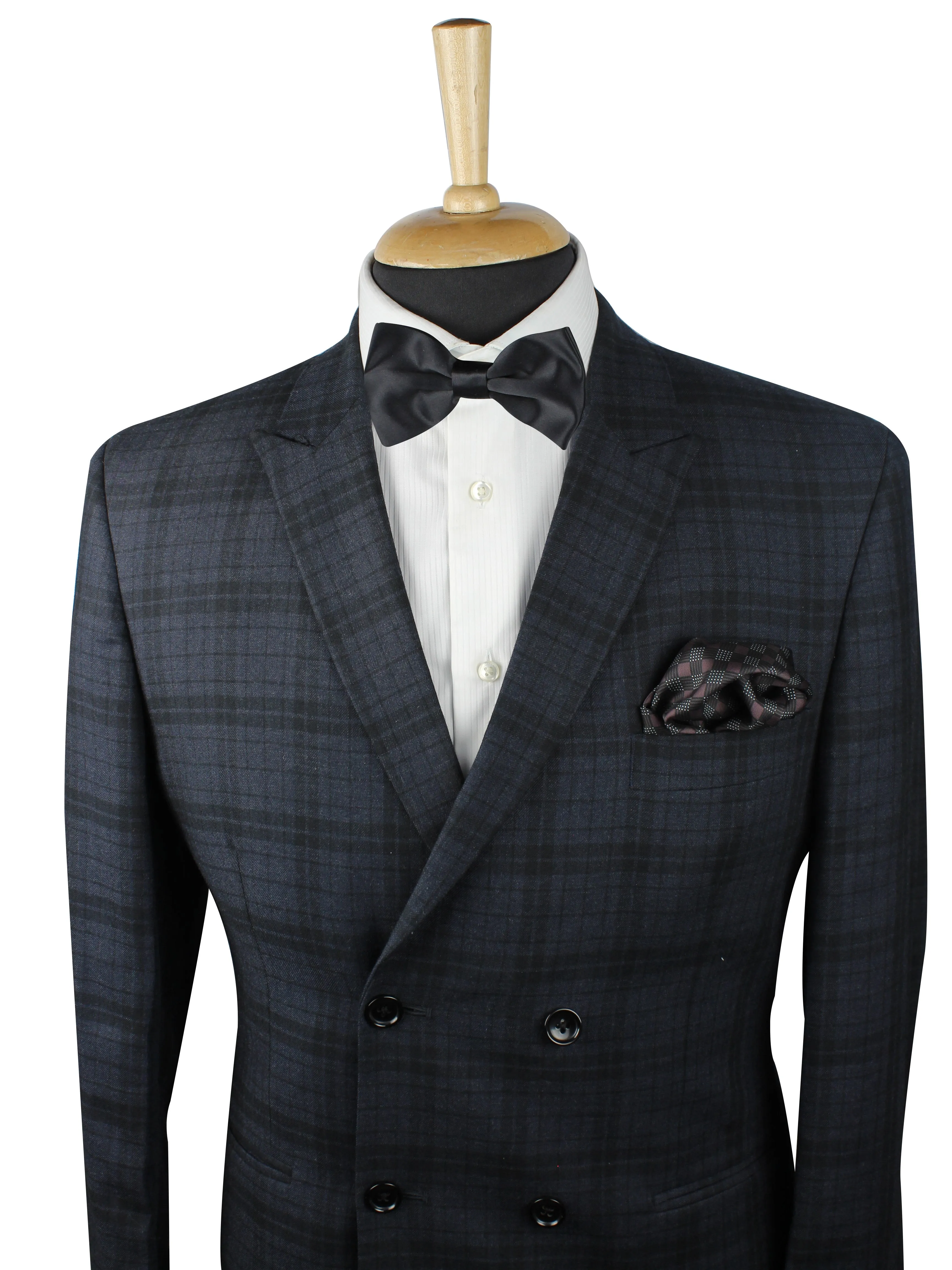 Peluche Solid Checkered Pocket Square For Men