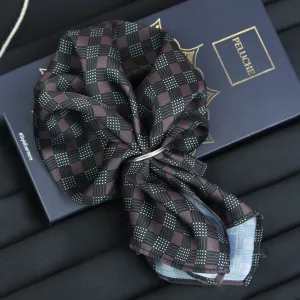 Peluche Solid Checkered Pocket Square For Men