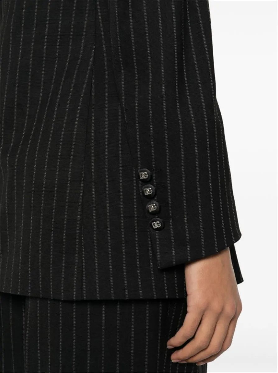 PINSTRIPED SINGLE-BREASTED BLAZER