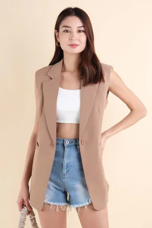 POLINA TRENCH VEST IN KHAKI