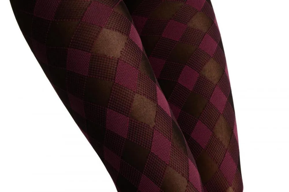 Purple & Black Woven Gingham