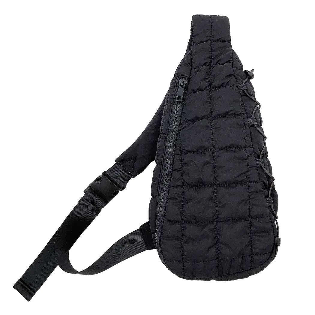 Quilted Puffer Sling Bag