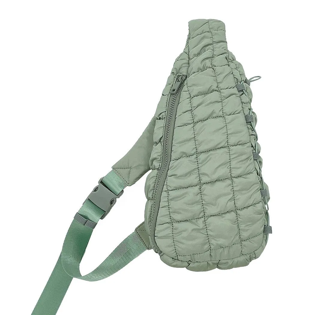 Quilted Puffer Sling Bag