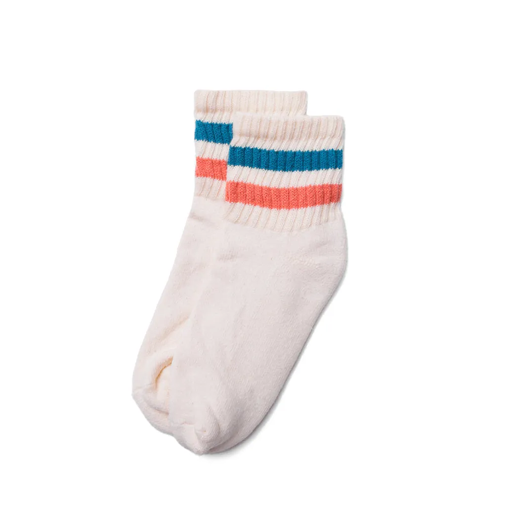 Retro Stripe Quarter Crew Sock