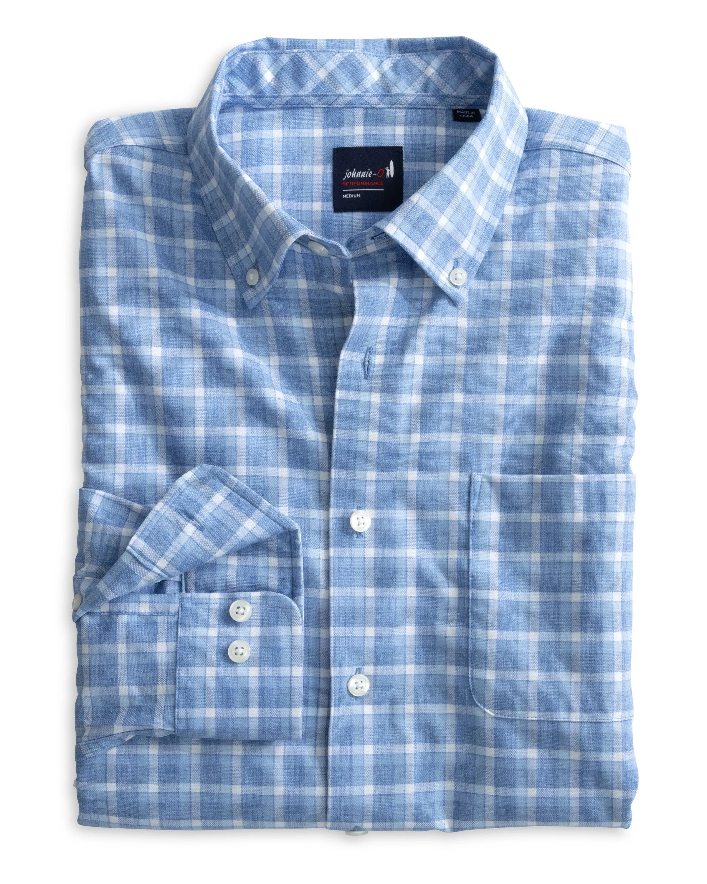 Roosevelt Performance Button Up Shirt - Navy