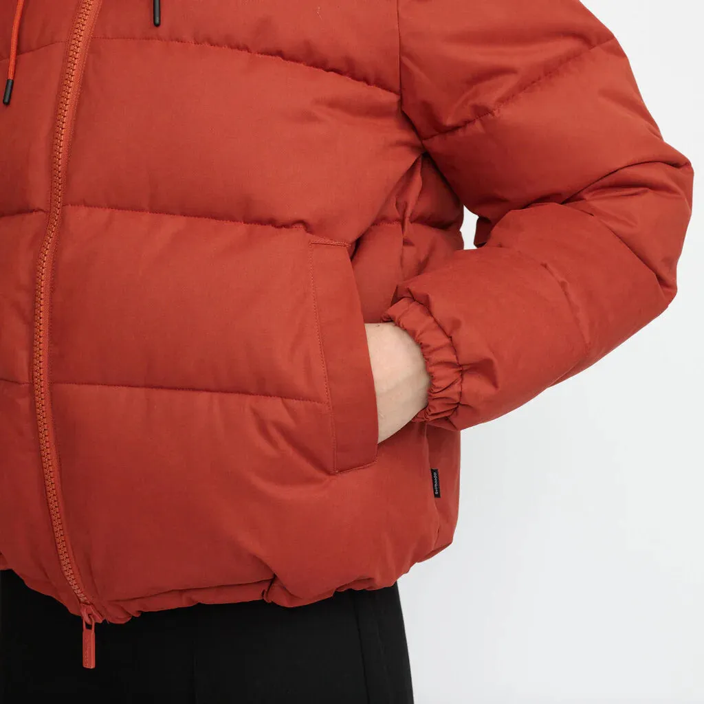 Selfhood Rust Hooded Puffer Jacket