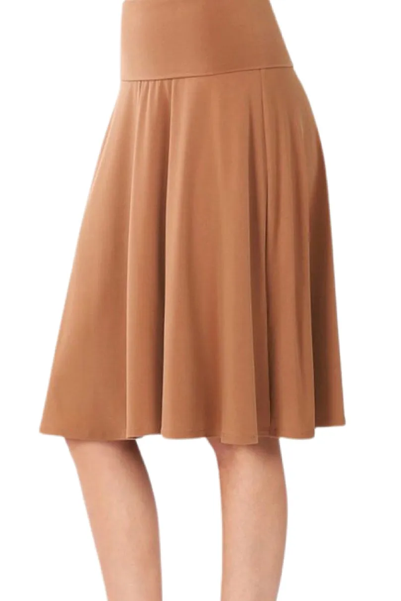 Skater Skirt 7502 in Almond, Ash Grey, Ash Rose, Black or Navy Blue