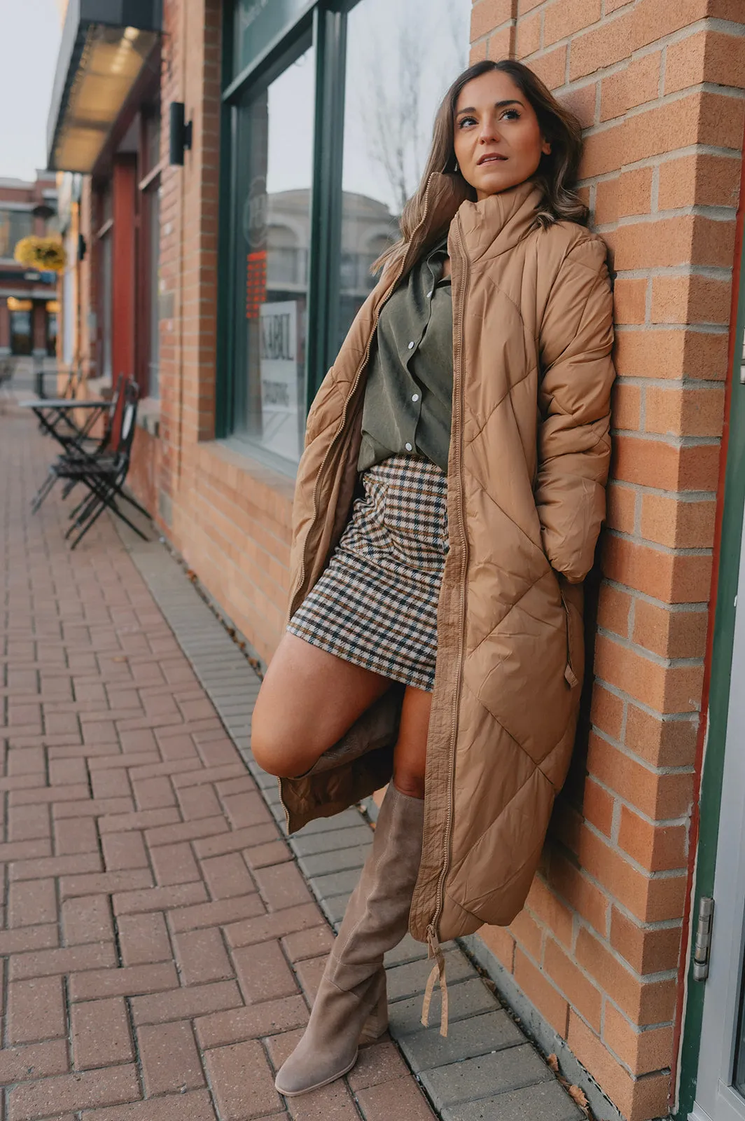 The Bomina Puffer Long Jacket 2.0 - Tiger's Eye