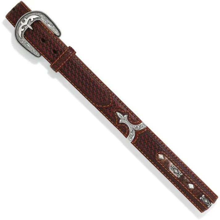 Tony Lama Men's Diamond River Leather Belt