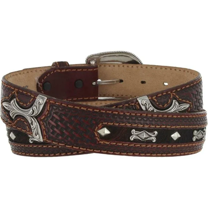 Tony Lama Men's Diamond River Leather Belt