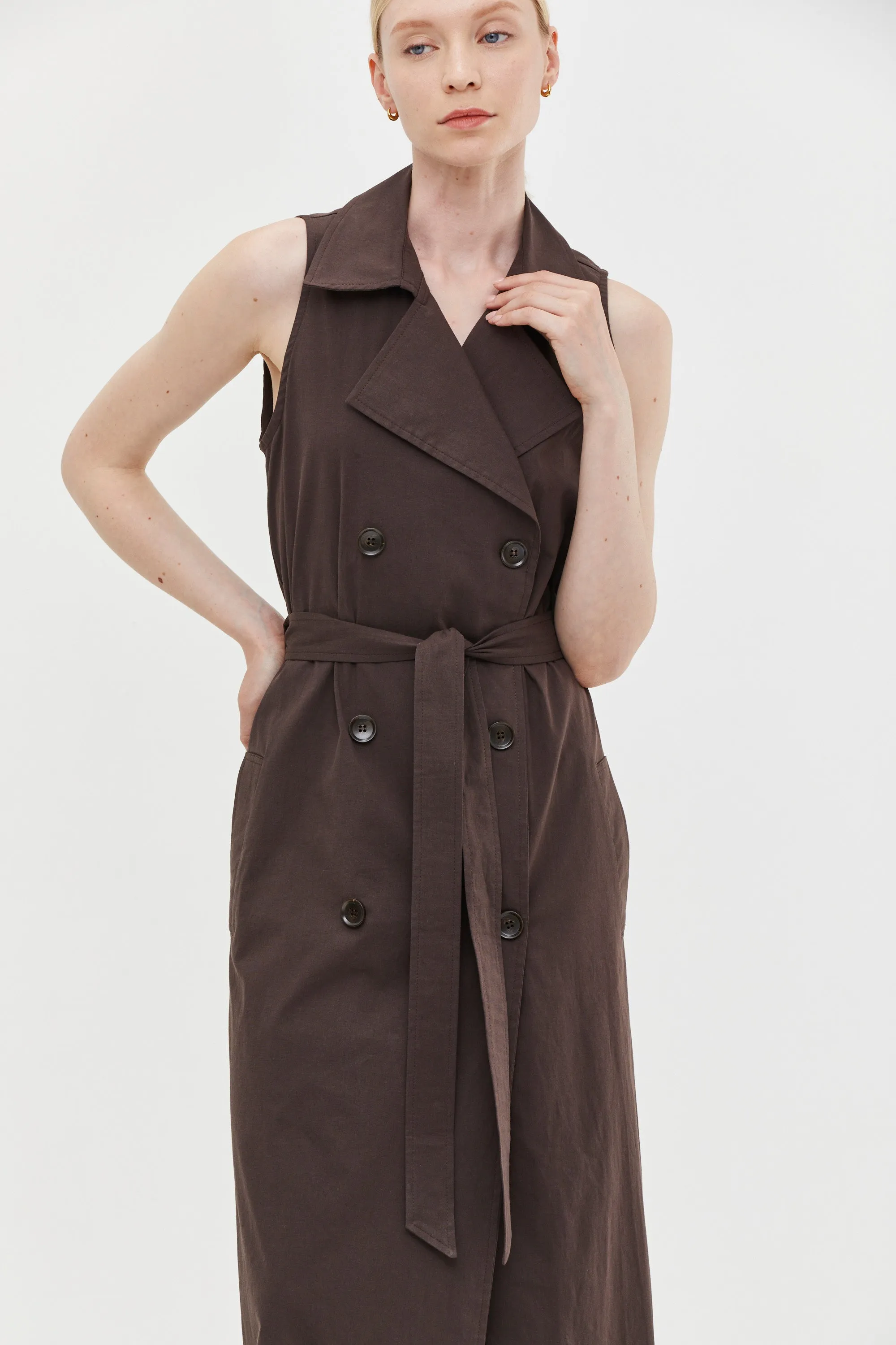 Trench Dress Brown