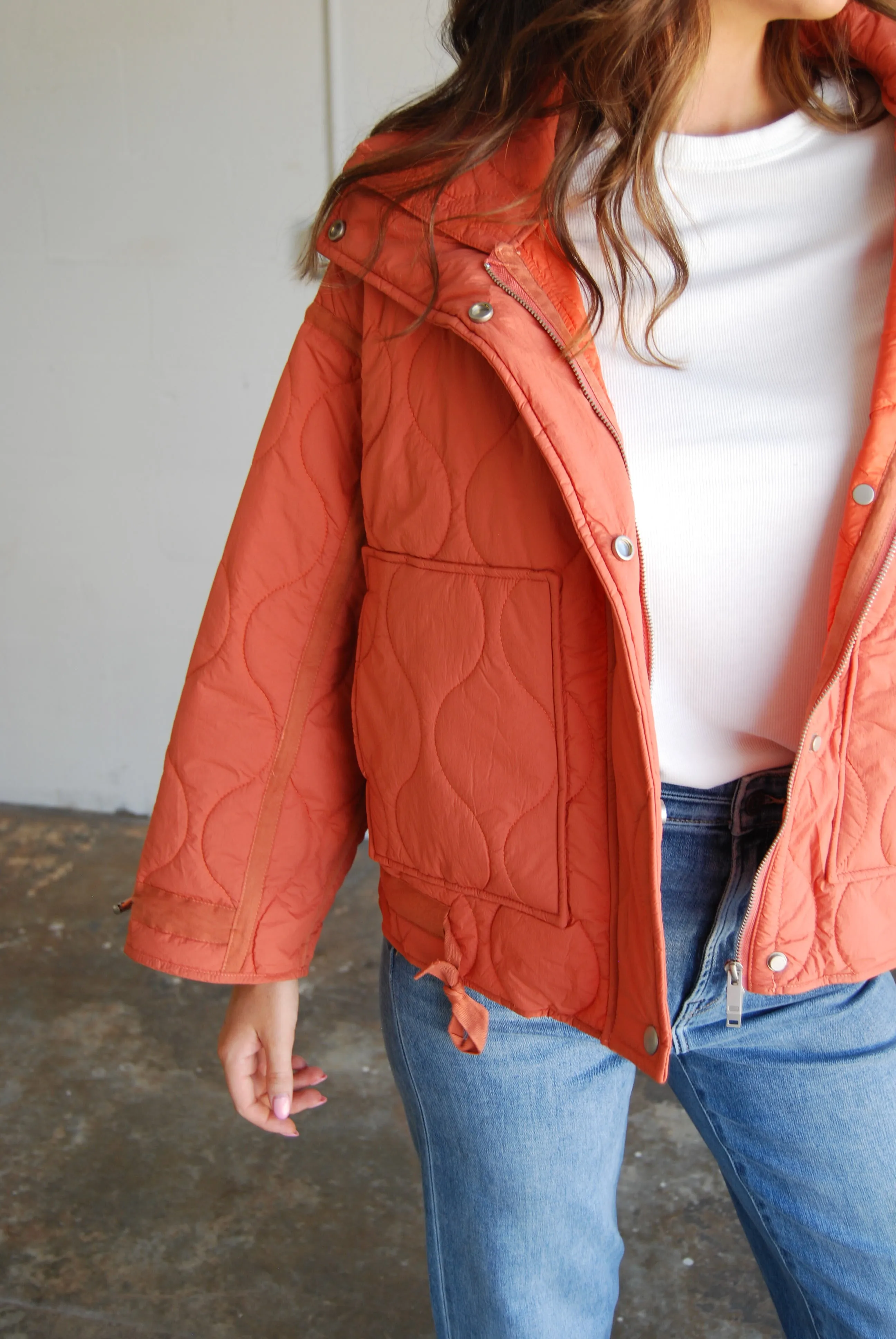 Truly Terracotta Quilted Jacket