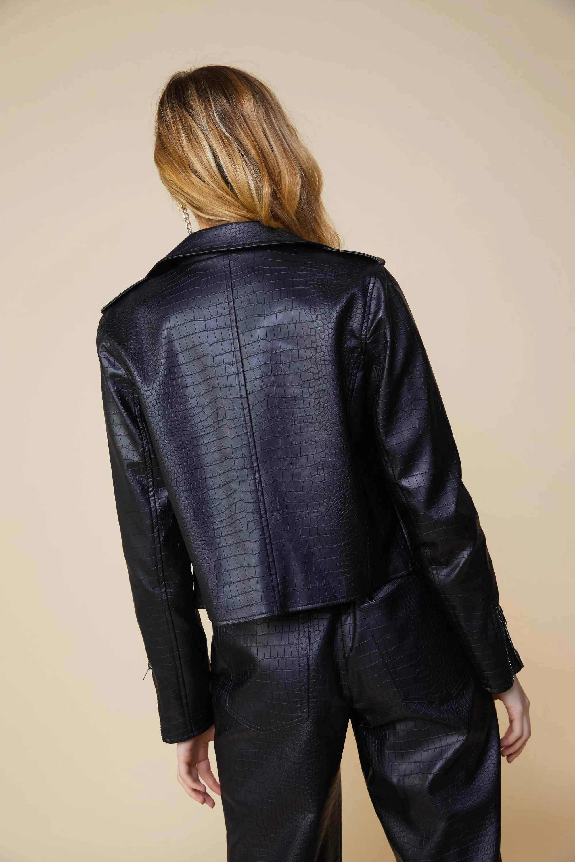 Vegan Leather Biker Jacket