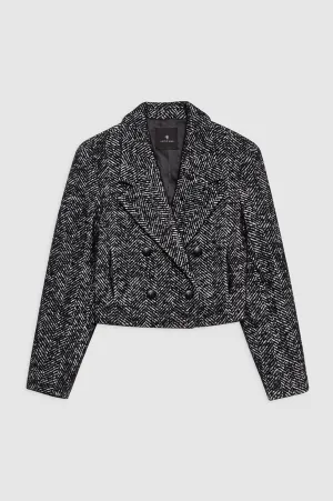 Vienna Blazer - Black and White Tweed