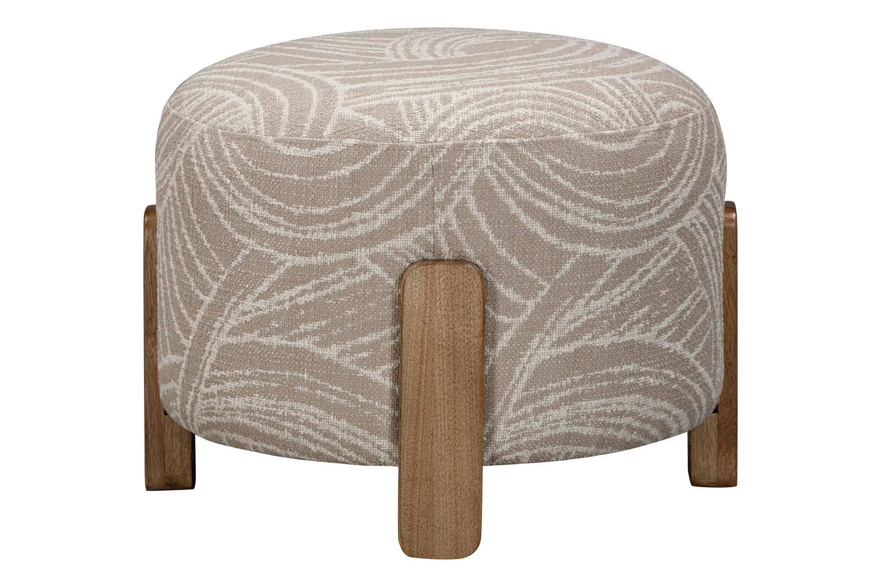 Willow - Accent Ottoman - Khaki Swirl