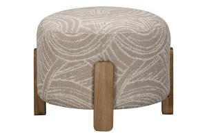 Willow - Accent Ottoman - Khaki Swirl