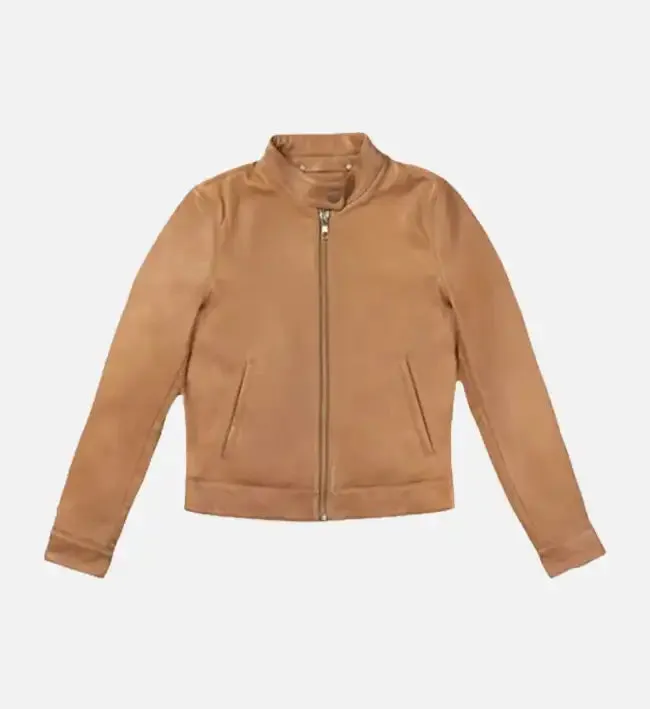 Women's Brown Racer Jacket