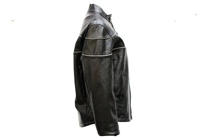 Womens Soft Leather Jacket With Air Vents, LJ900-11-DL